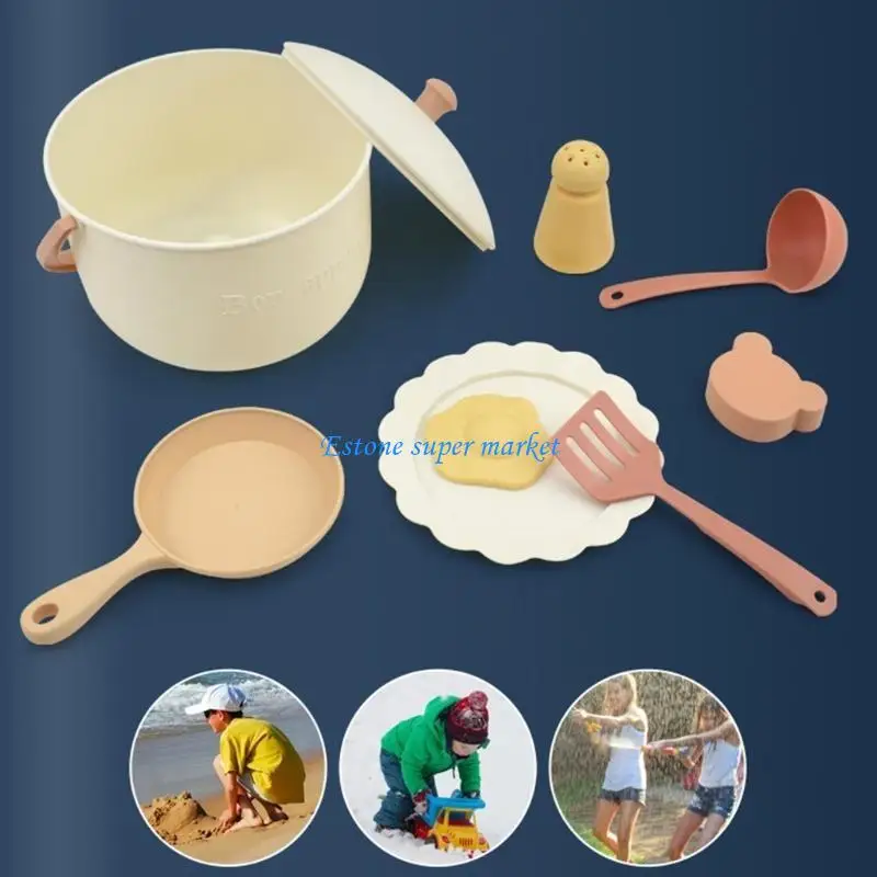 

090B 6/8 Pieces Kids' Beach and Sand Play Set Digging Sand for Safe Play Truck Gadgets for Sand & Beach