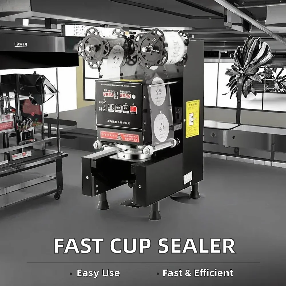 

%e FOR2025 Electric Automatic Heat Sealing Machine for Commercial Beverage Bottles and Bubble Tea Equipment&