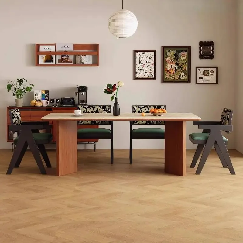 

Rectangle Design Dining Tables Nordic Work Wooden Luxury Cheap Dining Tables Modern Space Saving Mesas De Comedor Home Products