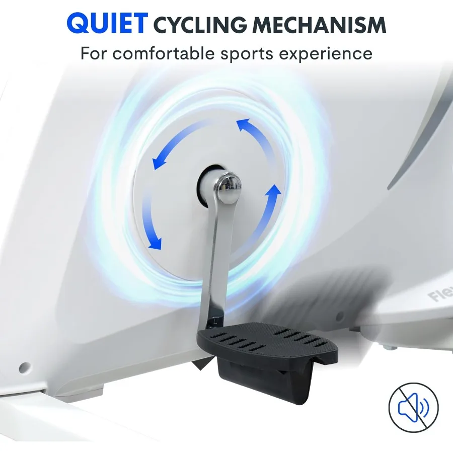 دراجة تمرين تحت المكتب مع سطح مكتب قابل للإزالة للاستخدام المنزلي، تصميم مدمج ثنائي الأبعاد شديد التحمل بسعة 300 رطل، مقاومة 8 مستويات Fl