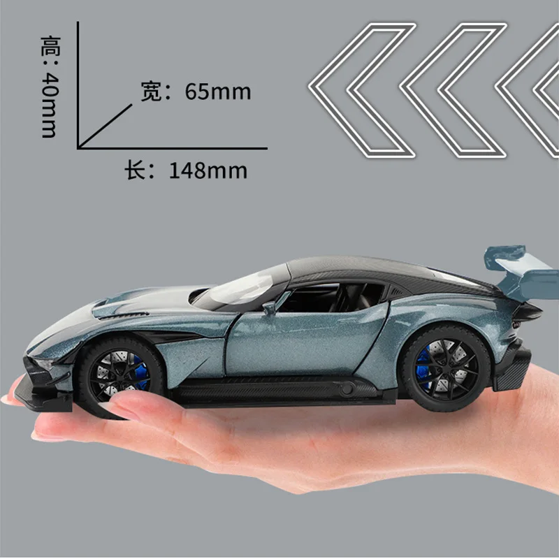 1:32 Aston Martin Vulcan Sport Car Model Alloy Diecast Metal Toy Vehicle Simulation Sound Light Car for Children Gift Collection