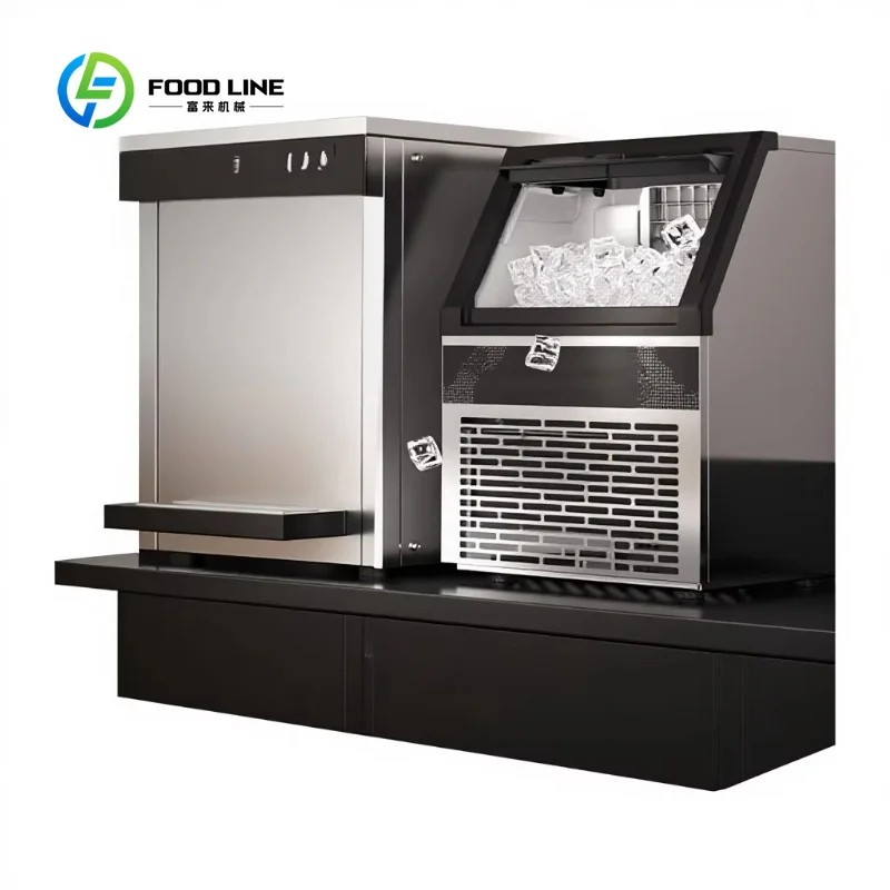 Customized 60kg/24H Commercial Ice Cube Maker, Large Capacity Automatic Square Ice Machine for Milk Tea Shop