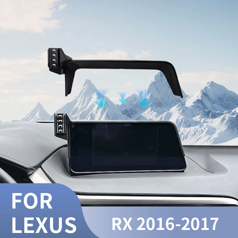 

Car Phone Holder For Lexus RX 2016 2017 RX450h 8-inch Screen Fixed Bracket Base Wireless Charging Stand Interior Accessories
