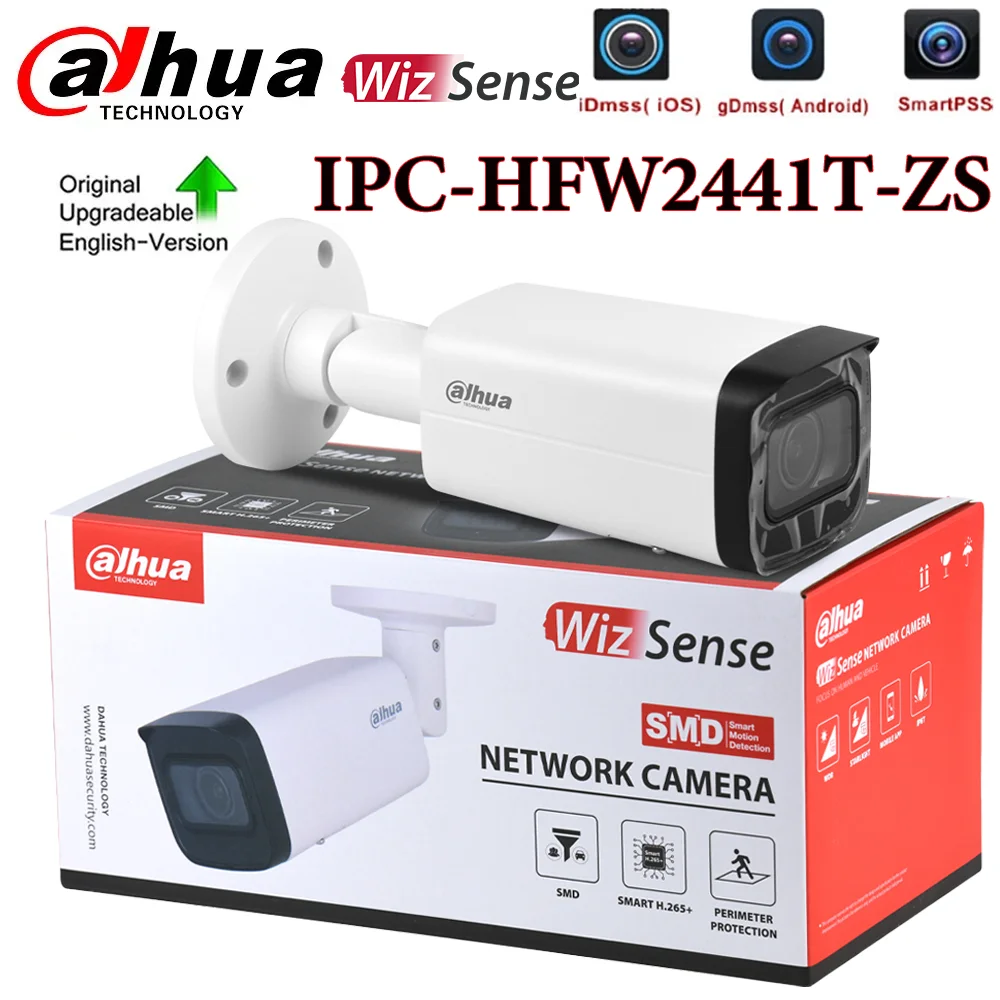 

Dahua 4MP IR Motorized Vari-focal Bullet WizSense IP Camera Starlight 5x Zoom Built-in Mic IVS Smart Search Outdoor 196.85 ft