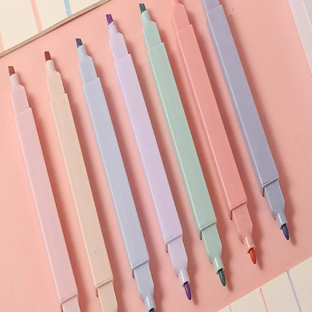 蛍光デュアルチップ蛍光ペン、防汚インク、快適なグリップ、スラントまたはラウンドチップ、学校およびオフィスの文房具、12個