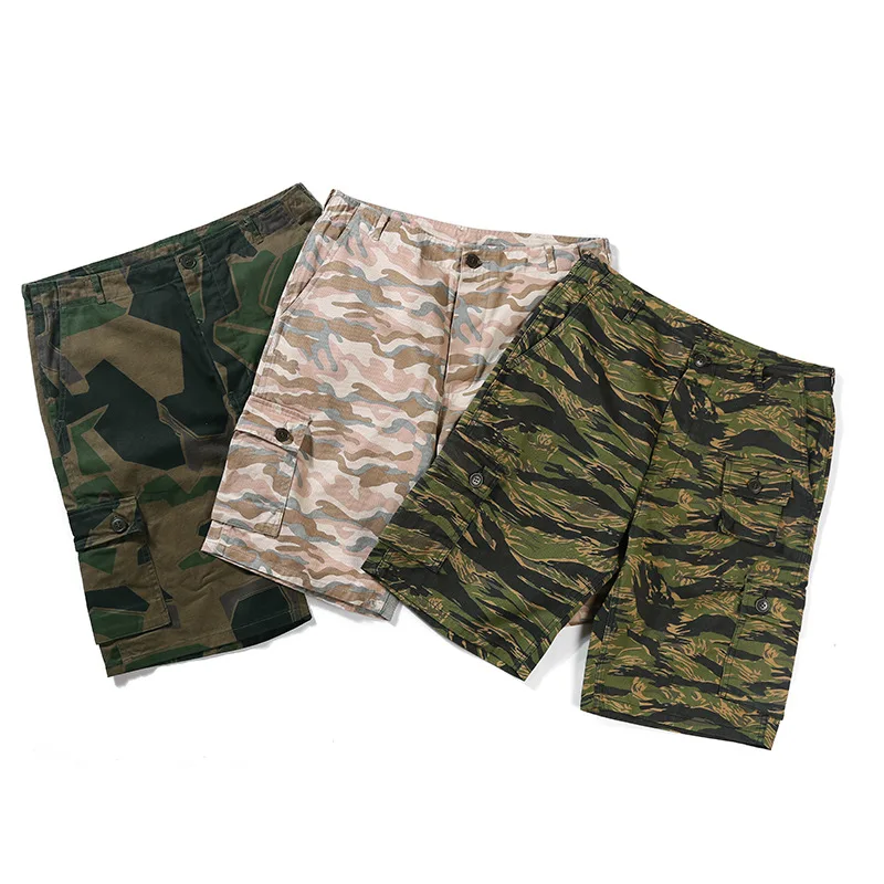 New Tiger Camouflage pantaloncini tattici da uomo tasche Multiple pantaloncini da palestra Casual militari Army Jungle Outdoor Pantalones Cortos