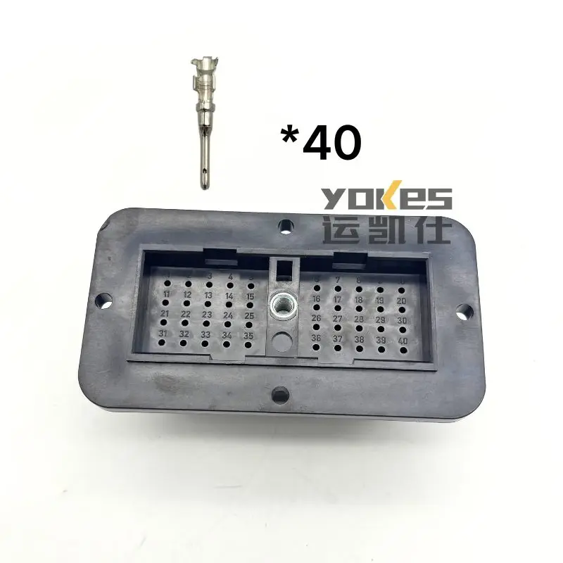DRC12-40P 40 Pin Controller Computer Board Connector Plug DRC Series Auto Terminal Excavator Parts For Deutsch