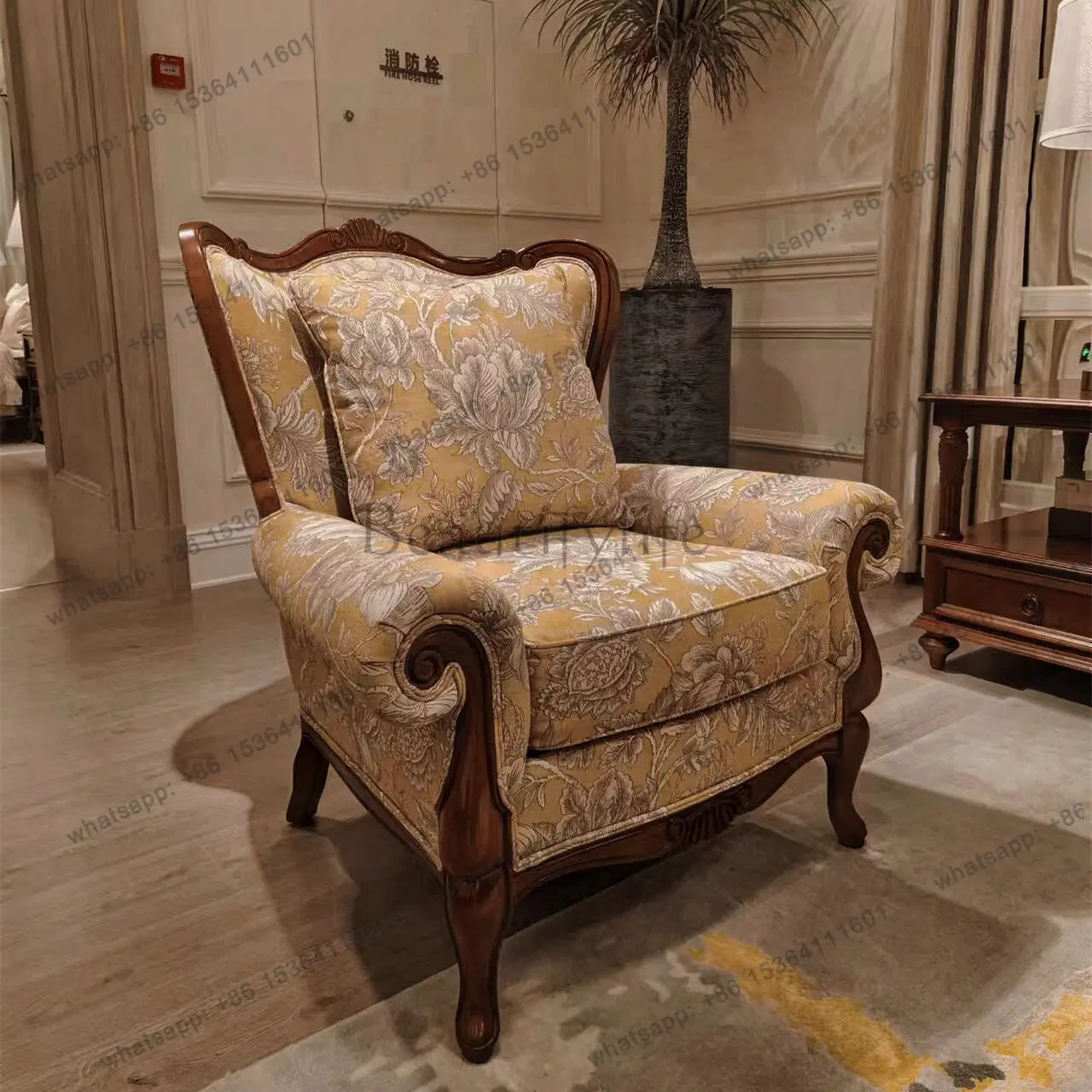 American new Victoria sofa Meijia fabric single sofa European imported fabric