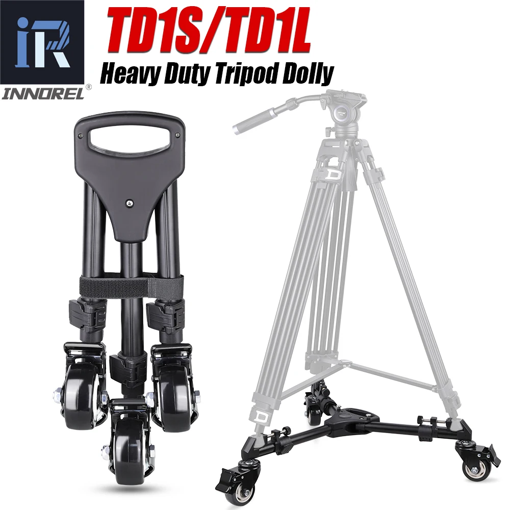 INNOREL TD1 Professional Tripod Dolly - Heavy Duty with Adjustable Leg Mount with Carrying Case Compatible with Most Tripods