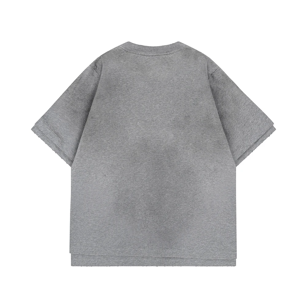 Patchwork Fashion Y2k T Shirt 2026 Summer New Trend Hip Hop Oversized T-shirt Men's Clothing Street Short Sleeve Tee Cotton Tops