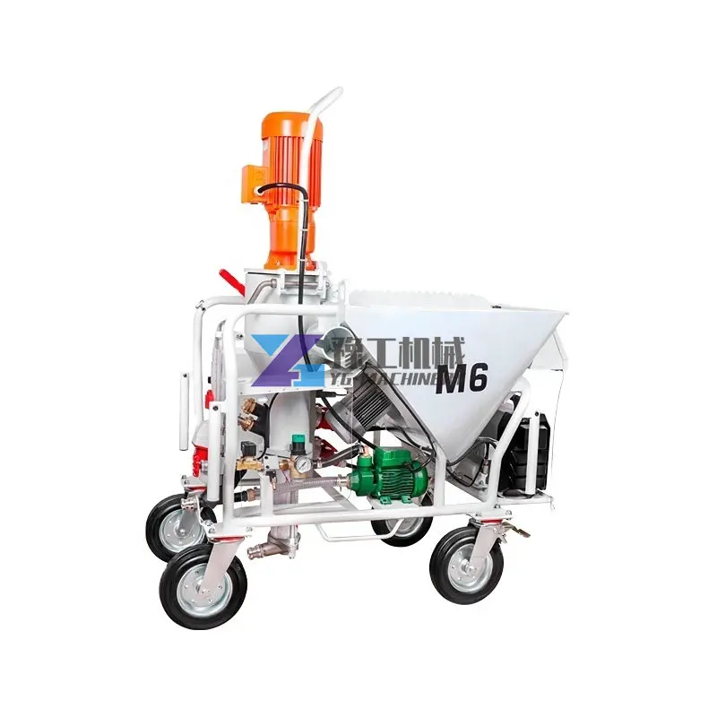 Yugong M6 High Pressure Airless Cement Plaster Putty Concrete Mortar Spraying Machine/ Gypsum Plaster Machine