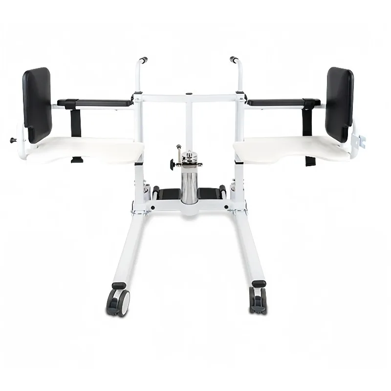 Strong Bearing Capacity Hydraulically Patient Transport Transfer Chair Commode Chair for Elderly