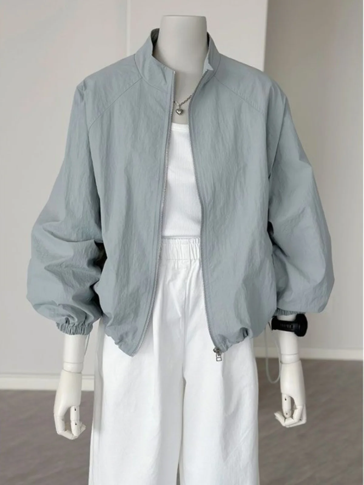 

New 2024 Women's Lightweight Casual Outdoor Jaet Sun Protection Spring Summer Faionable Spor Zipper Closure Long Sve