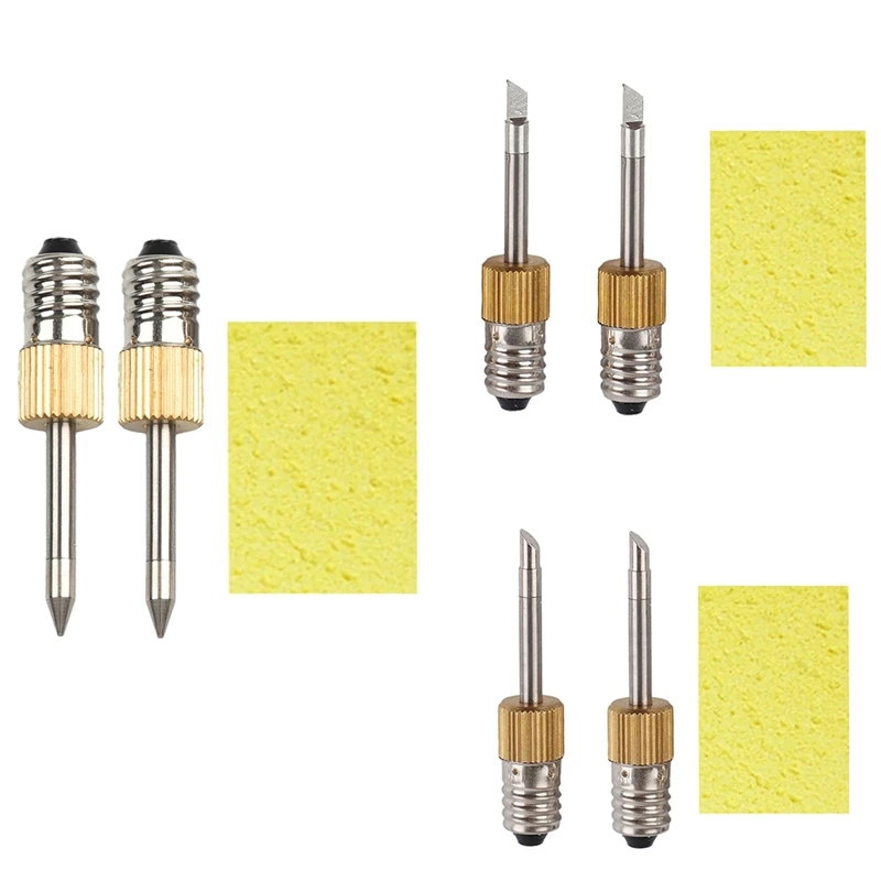 2 Pcs Soldering Iron Tip With Sponge E10 Interface Welding Tips USB Soldering Tip Soldering Tools Set