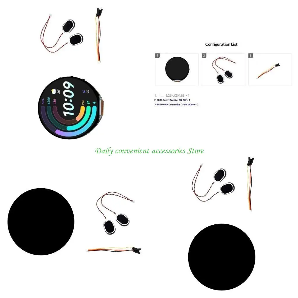 

97QB 1,85-дюймовая плата разработки дисплея, аппаратный ЖК-экран 360x360, Wi-Fi