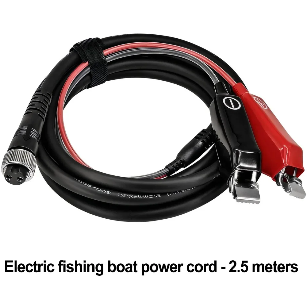 For Saltwater Fishing Reel Battery Cable Fishing Reel Upgraded Crocodile Clip Insulation Sleeve Metal Dual Connectors