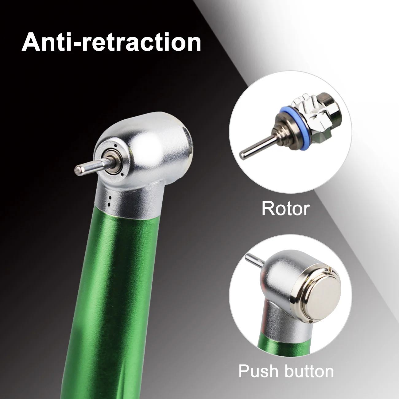 Colorful High Speed Handpiece Air Turbine B2 M4 Ceramic Bearing Single Water Spray Standard Head Push Button Handpiece