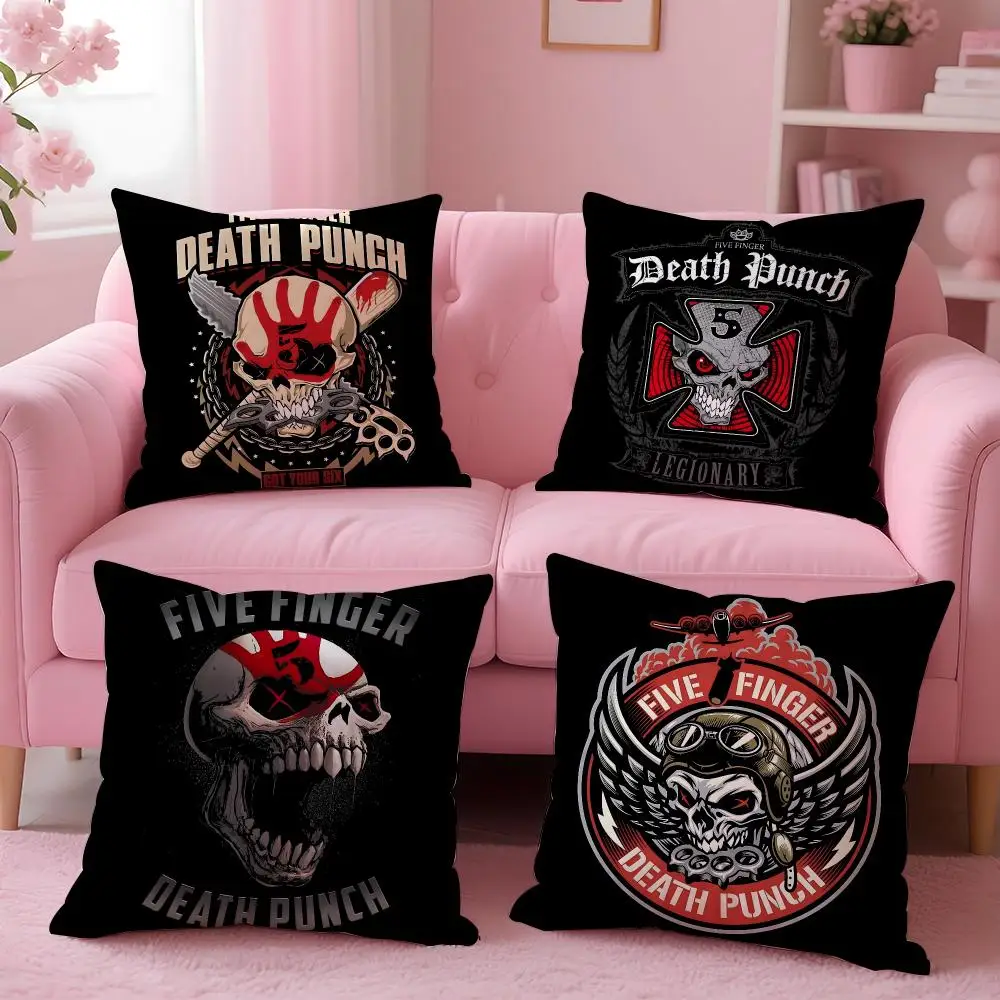 band Five Finger Death Punch Cushion Cover Soft Washable Pillowcase Cushion Cover for Sofa Bed Car Travel Office Home Decor