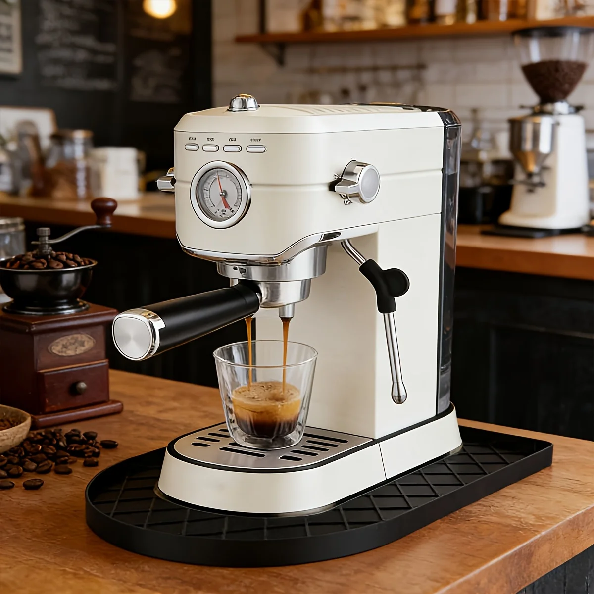 Silikon-Kaffeematte 40x20cm, Bar-Matte für Arbeitsplatten, Auslaufsichere Kaffeemaschinen-Matte für Kaffee- und Espressomaschinen, Standmixer-Matte für Zuhause
