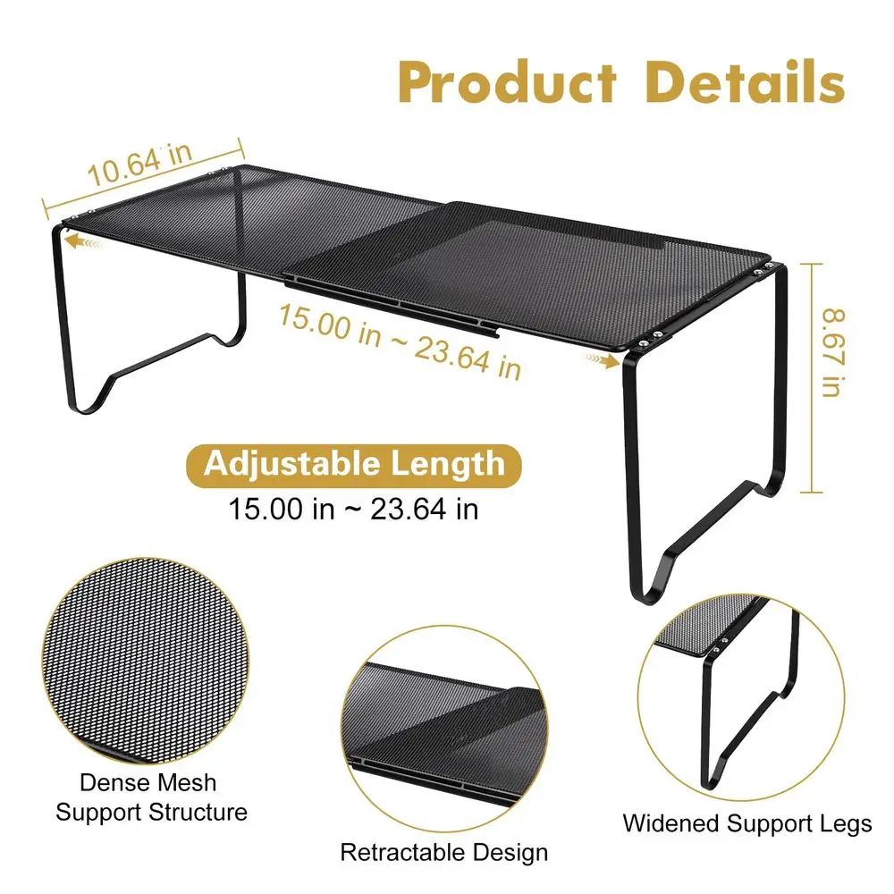 

Металлическая полка с плотной сеткой, 1524,4 дюйма, регулируемая, штабелируемая, для кухни, ванной, обувного шкафа и инструментального бара, пылезащитная, малая.