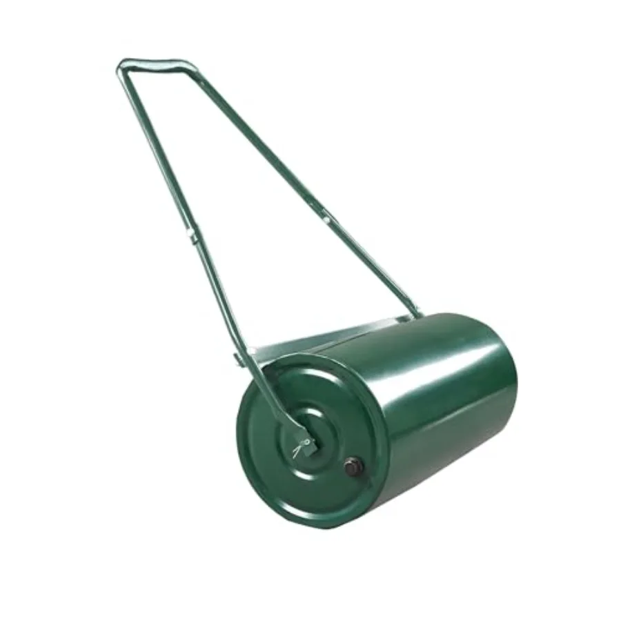 

9.5 Gallon Steel Lawn Roller for Yard Leveling Tow Behind, Water/Sand Fill, u-Handle Ideal for Seeding, Sod, and Soil Preparati