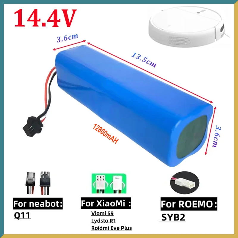 Rechargeable Li-ion Battery for Xiaomi Lydsto R1 Viomi S9 Roidmi Eve Plus Neabot Q11 ROEMO SYB2 Robot Vacuum Cleaner Battery