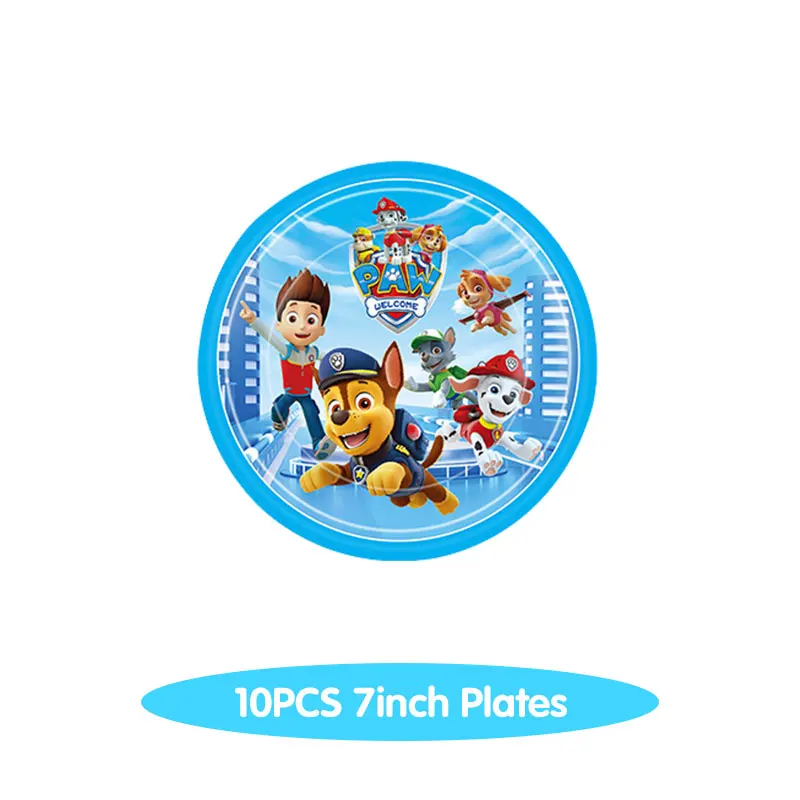 Paw Patrol Birthday Decoration Tableware New Dogs Theme Party Supplies Backdrop Banner Balloons Paper Cups Plates Baby Favor