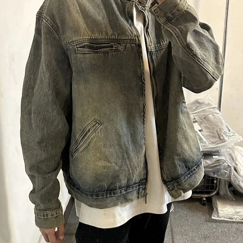 

Men'S Spring Autumn Style Cool Street Style American Retro Washed Vintage Loose Casual
