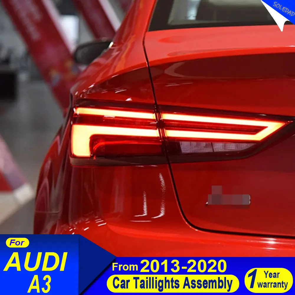 Car Taillight  For Audi A3 2013 2014 2015-2020 Style Upgrade High Quality Dynamic LED Back Lamps Assembly Turn Signal Light