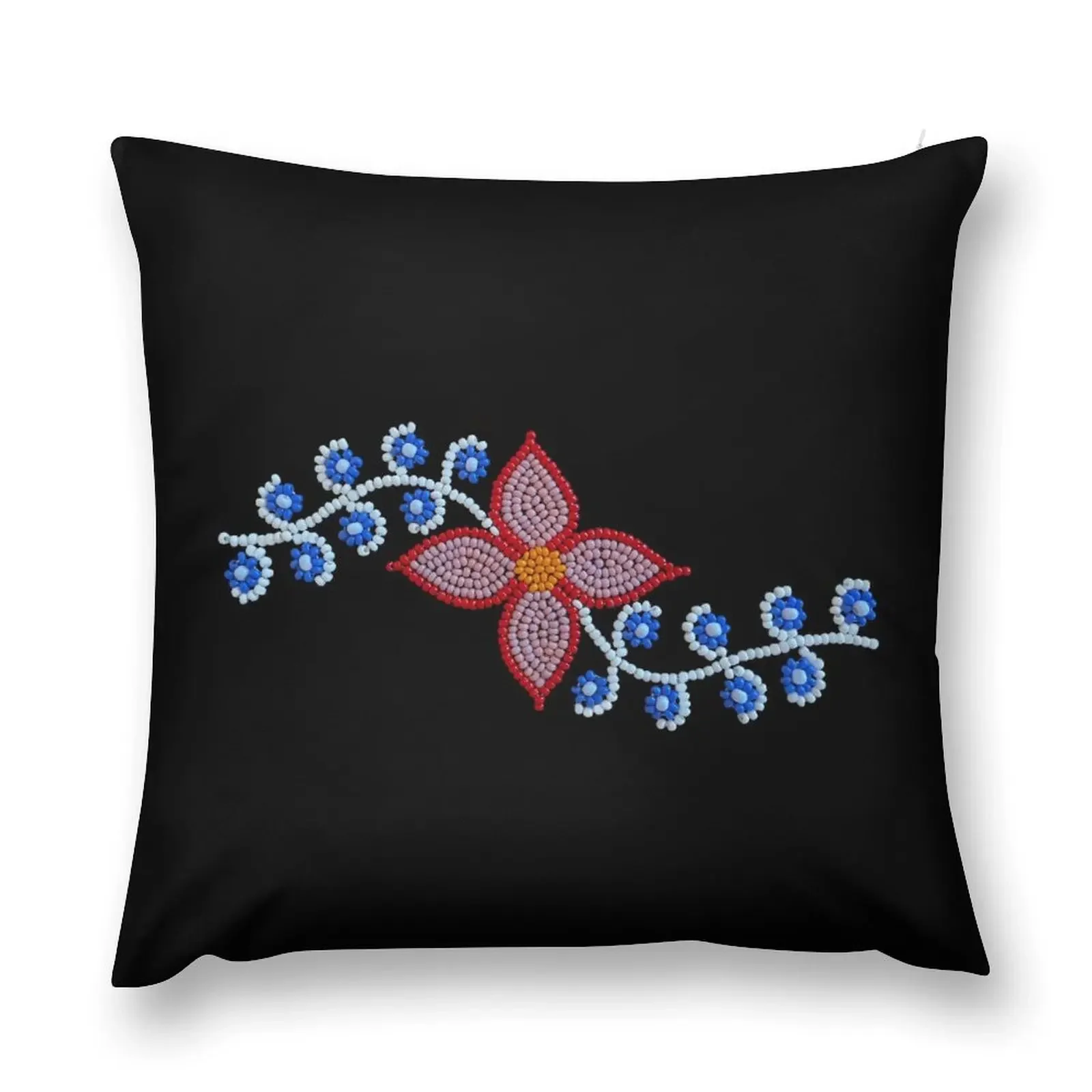 Beaded Flower and Blueberries Throw Pillow Sofa Cushion Cover Pillowcases For Pillows pillow