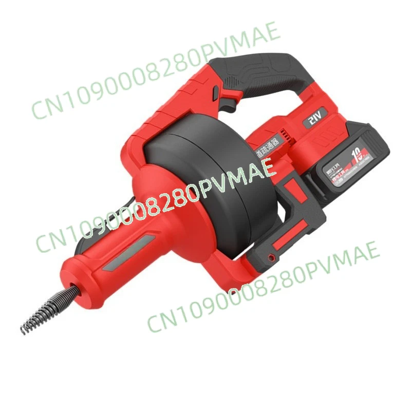 Lithium battery pipe dredging machine household kitchen sewer toilet toilet blockage cleaning artifact toilet charging model
