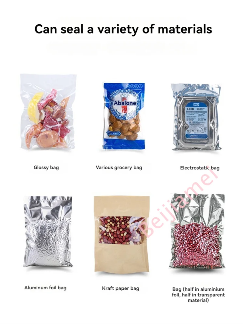 Household Vacuum Sealer Professional Commercial Food Sealing Machine Wet and Dry Sealing Plastic/Kraft Paper Bags Ordinary Bag