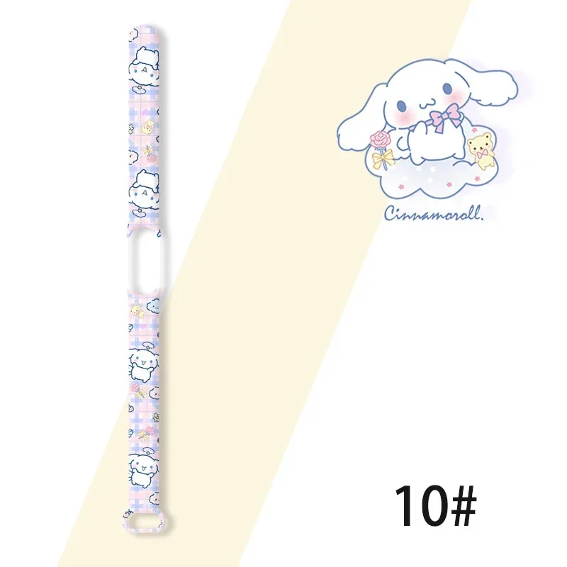 Sanrio Cinnamoroll Watch Strap for Xiaomi Mi Band 7 6 5 4 3 Wristband Cartoon Anime Silicone Bracelet Wrist Straps Accessories