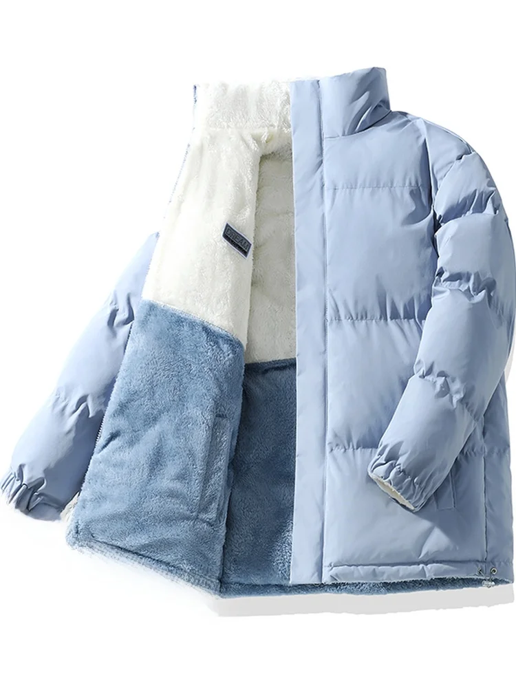 

High Quali Lamb Velvet New Loose Trendy Double-Sided Wear Versatile Cotton Jaet Men Women Sle Couple Cotton Coat