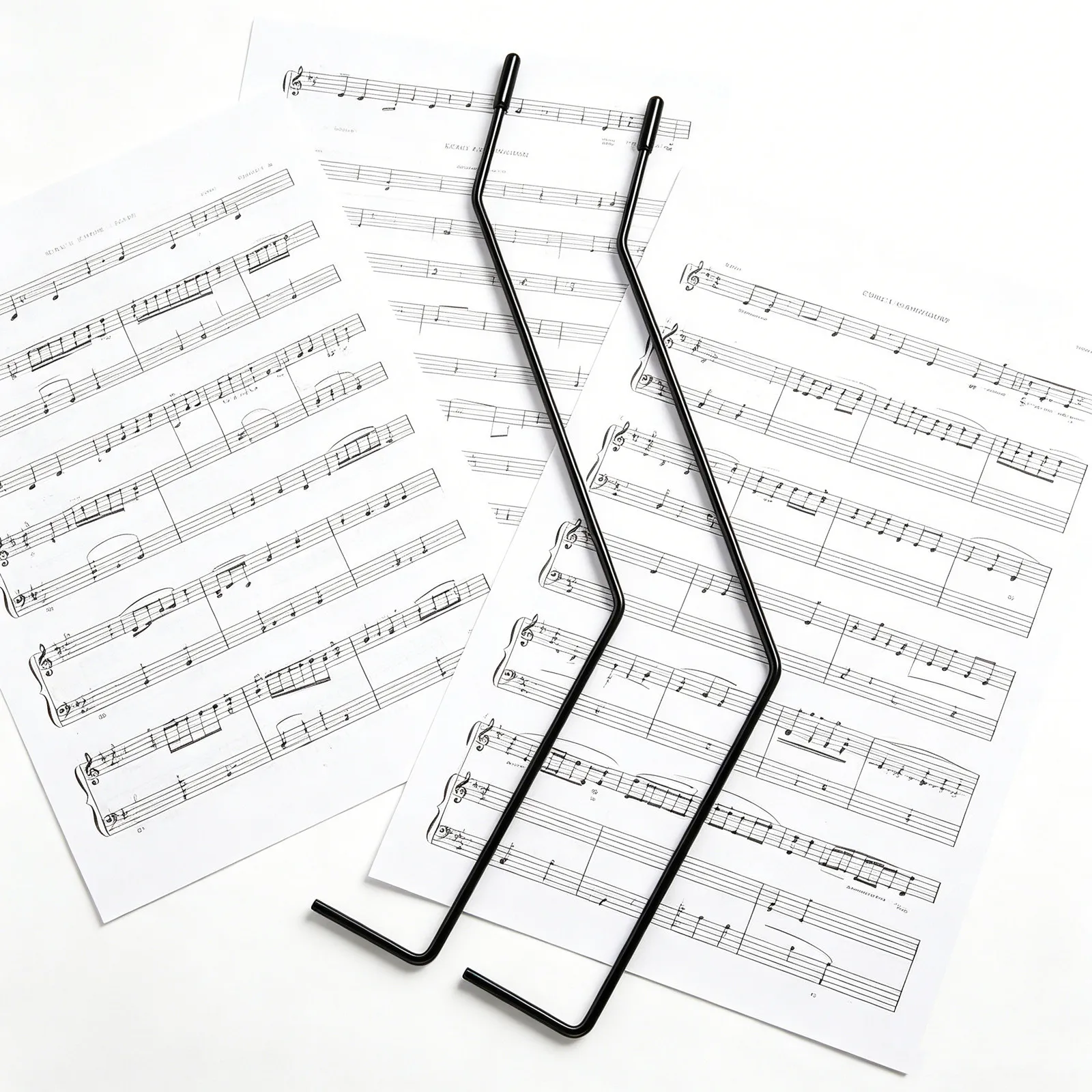 1Pair Music Stand Clips Metal Page Holder Clamp 7.68 Inch for Piano Violin Music Score Sheet Holder Prevent Curling Loud