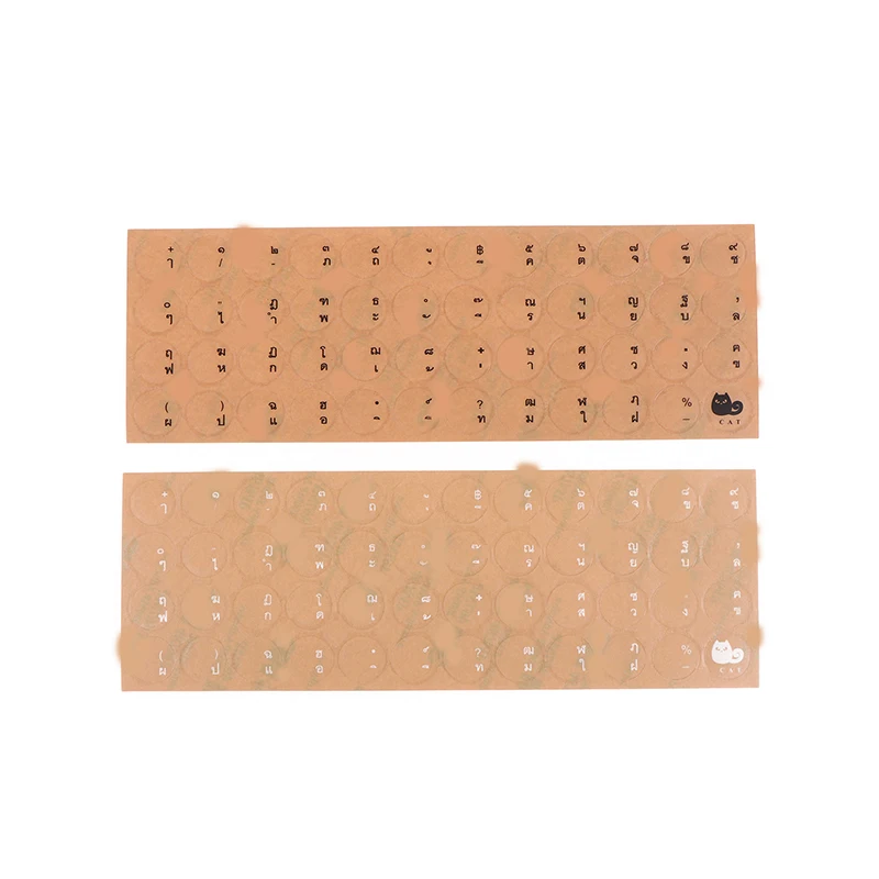 Thai Full Round Transparent Sticker PC Desktop Keyboard Matte Sticker Keyboard Waterproof Keyboard Protector Stickers