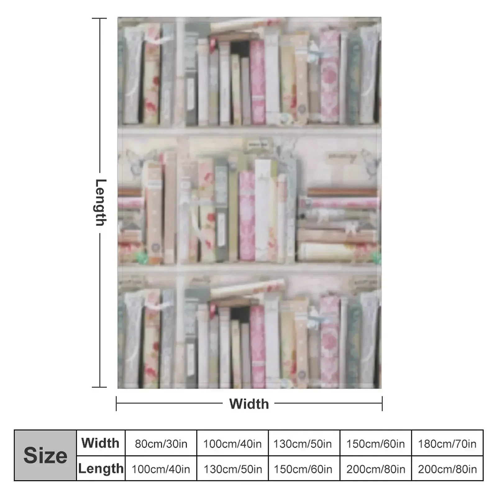 Pink Collage bookcase Throw Blanket Flannels Giant Sofa Sofas Bed Fashionable Blankets