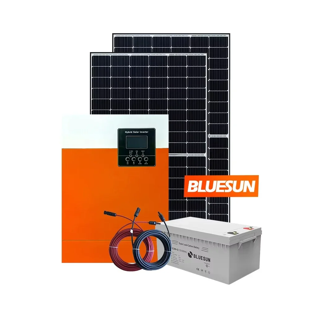 New Home Use Solar Energy Solution 3.5Kw 5.5Kw Hybrid Solar Inverter With 600W 700W Panels And 5Kwh 10Kwh Battery