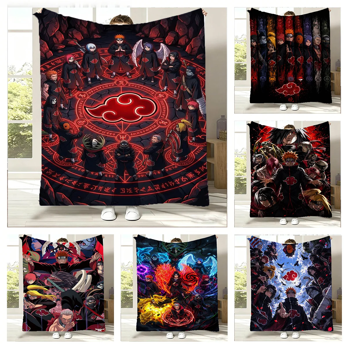 Manga N-Naruto Uchiha Itachi Anime 3D Flannel Blanket Soft Throw Blanket Art For Home Decor Bedroom Bed Sofa Picnic Fan Gifts