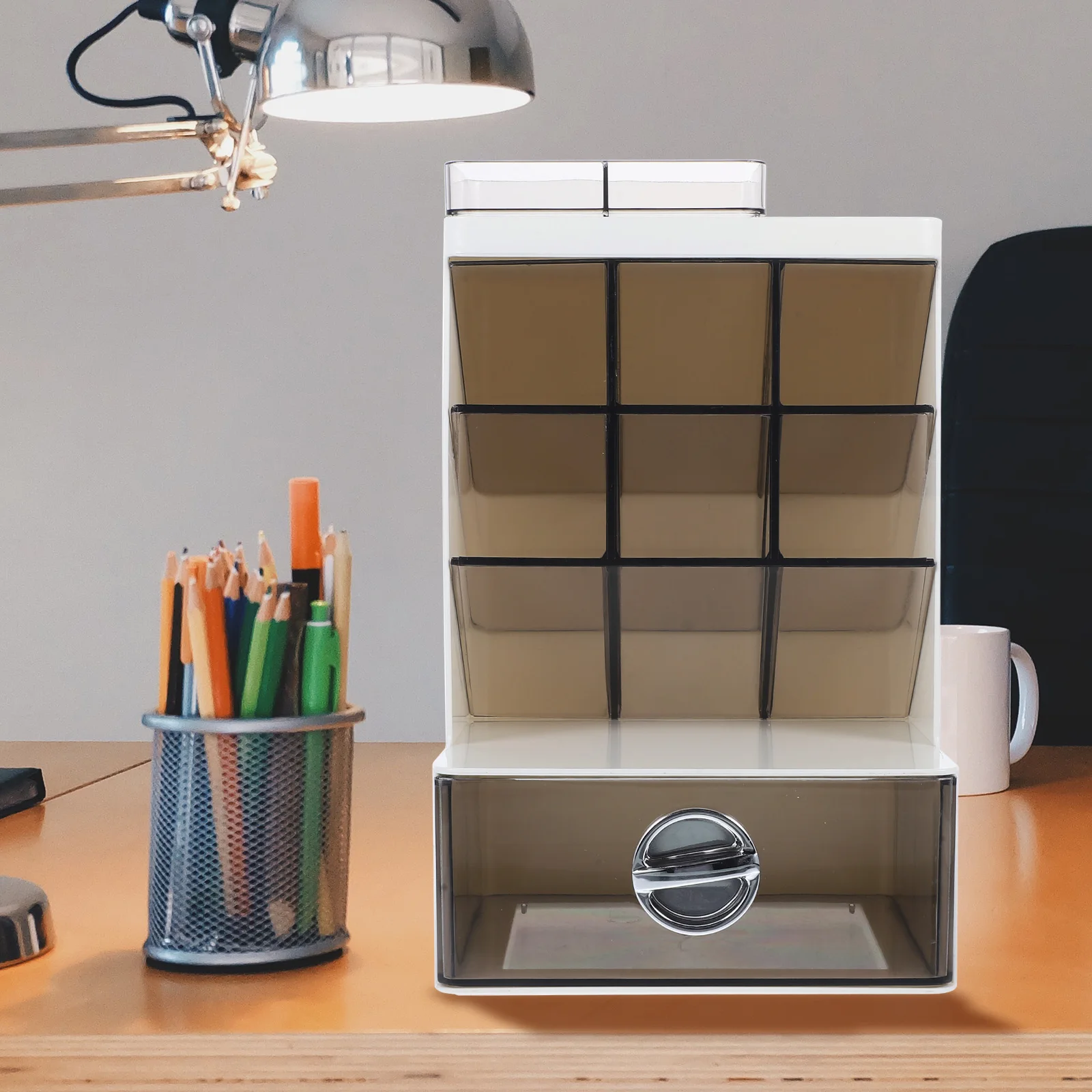

Pen Storage Box Holder for Desk Multifunction Organzier Inclined Organizer Multifunctional Student