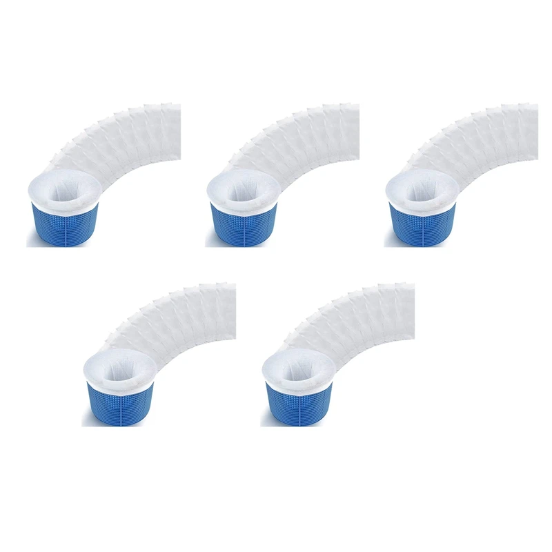 Piscina Skimmer Meias, sacos de filtro, a meia perfeita, Net, Saver para proteger o seu chão ou acima da piscina do solo, 50-Pack