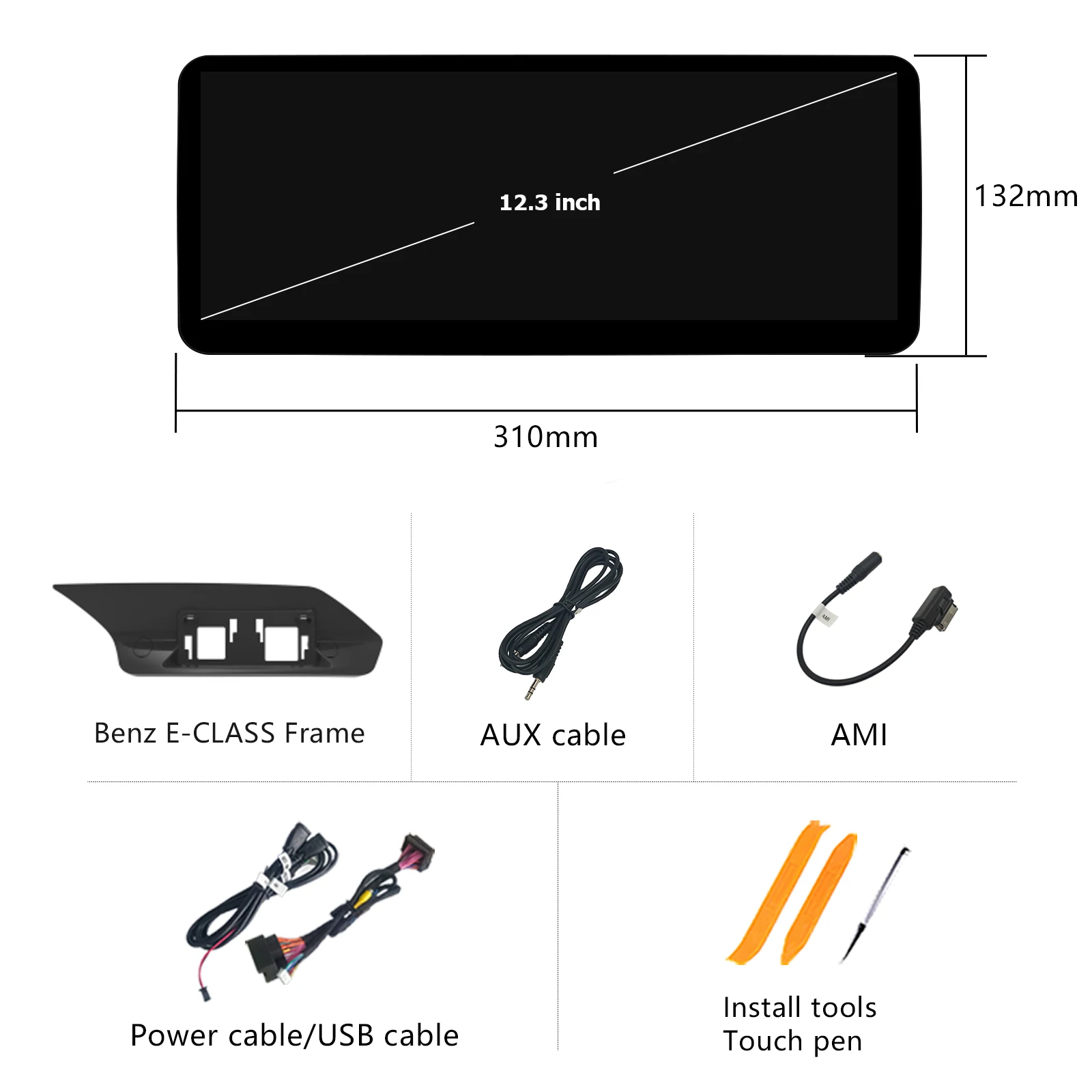 Wireless Carplay Android 14 Screen For Benz E Class W212 S212 2009-2016 NTG4.5 GPS Navigation AutoRadio Car Multimedia