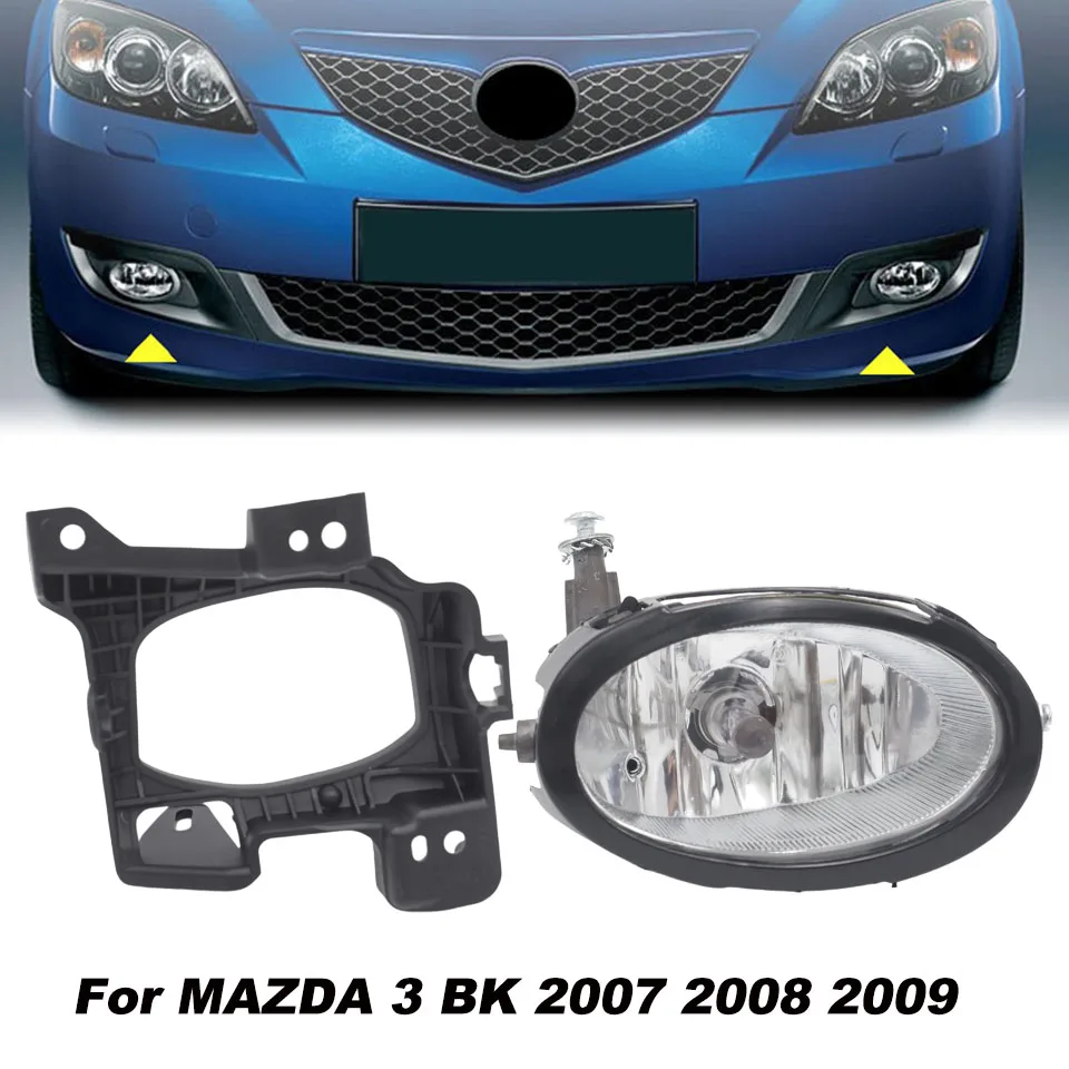 

Hoping Front Bumper Fog Lights For MAZDA 3 BK 2007 2008 2009 Front Driving Fog Light Frame Bracket Fog Lamp