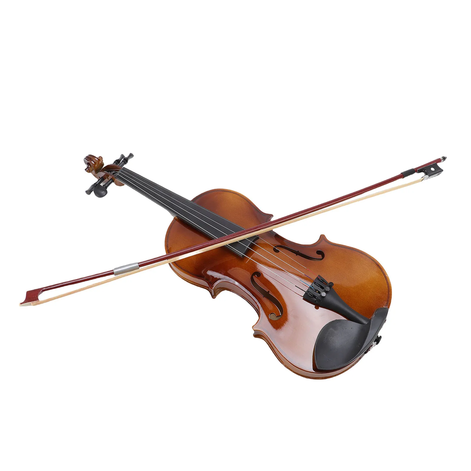 Set Biola 4/4 Finishing Matte Lengkungan Sedang Kit Biola Pemula Elegan Ergonomis dari Kayu Basswood untuk Belajar