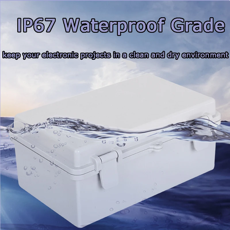 Waterproof Buckle Project Box ABS Plastic Electric Control Hinged Shell Wire Connection Cable Clasp Junction Box Instrument Case