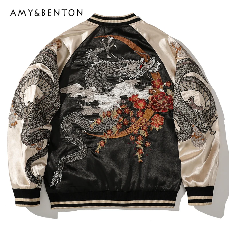 

2023 Autumn Winter New Heavy Industry Dragon Embroidery Cotton And Thickening Men's Fashion Cotton-Padded Coat Jaquetas Feminina