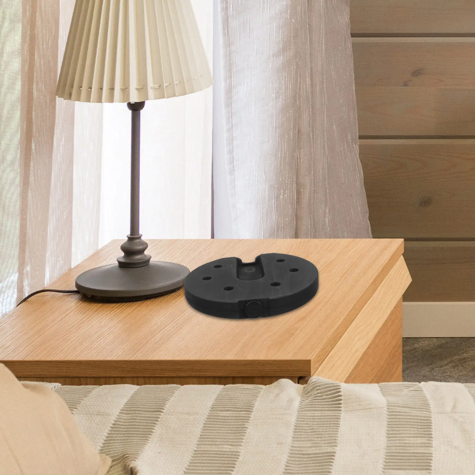 Heavy Duty Floor Lamp Weighted Iron Round Base Stable Desk Lamp Chassis Metal Light Base Floor Light Stand Weight for Nightstand