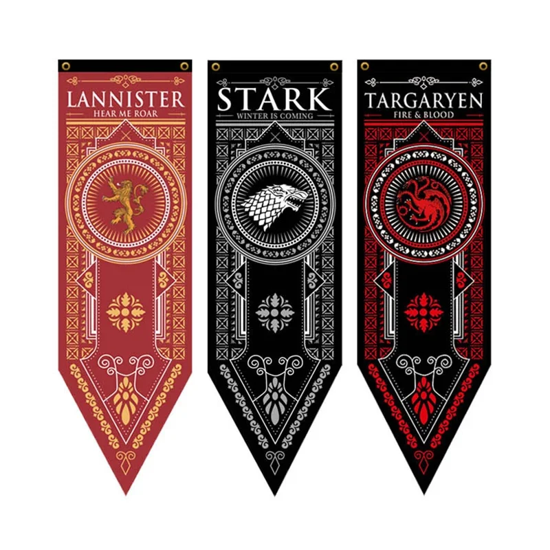 Cool Party Decoration Stark Flag Families Home Decor Wolf Dragon Banner Decorate A Song of Ice and Fire