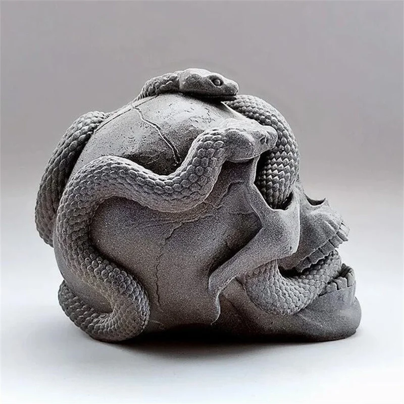 Molde silicona para vinilos de pesca – Cabeza serpiente y calavera - imagen 4