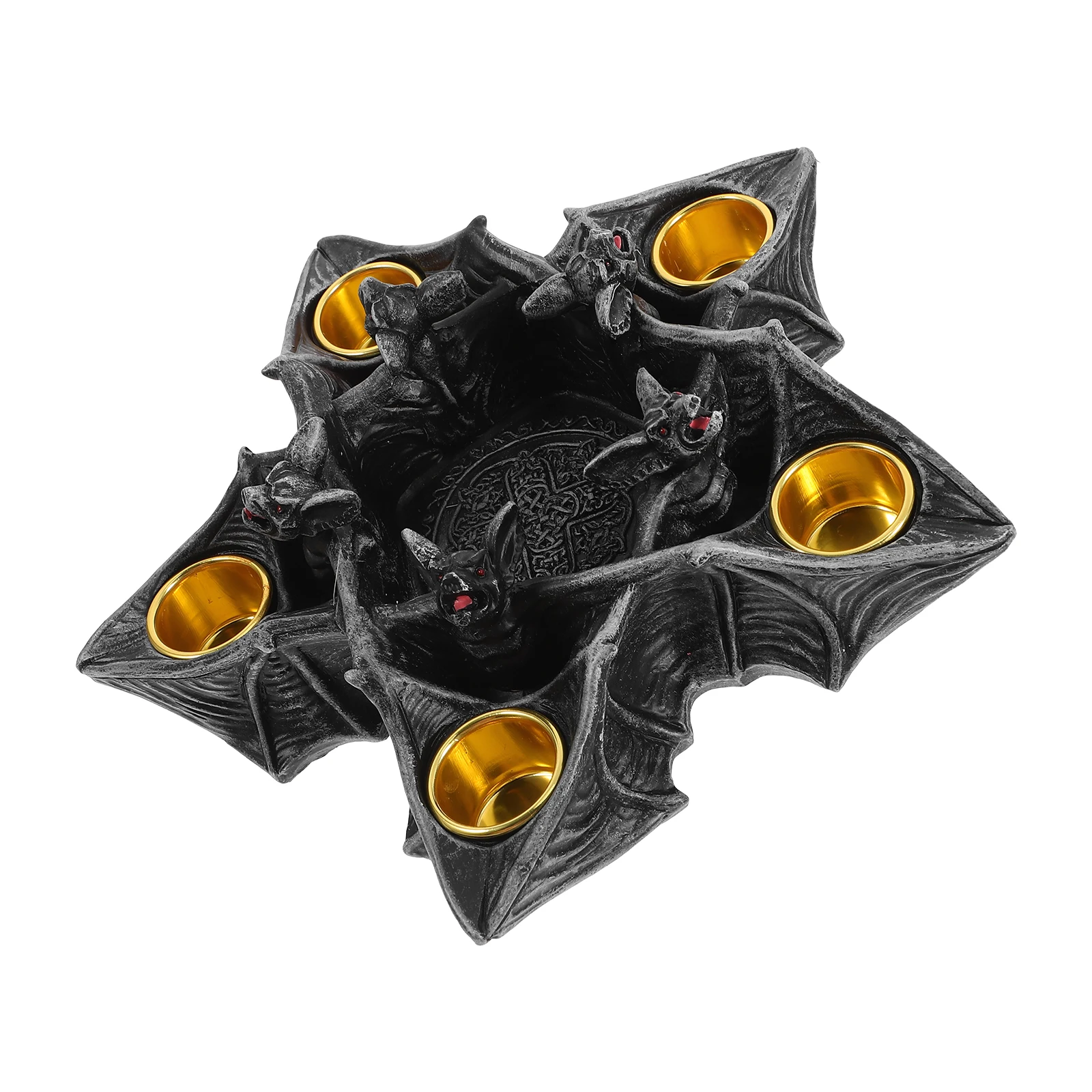 

Gothic Bat Holder 5 Bat Holder Holes Resin Decor Halloween Tealight Candlesticks Home Party Ornament Gift Idea